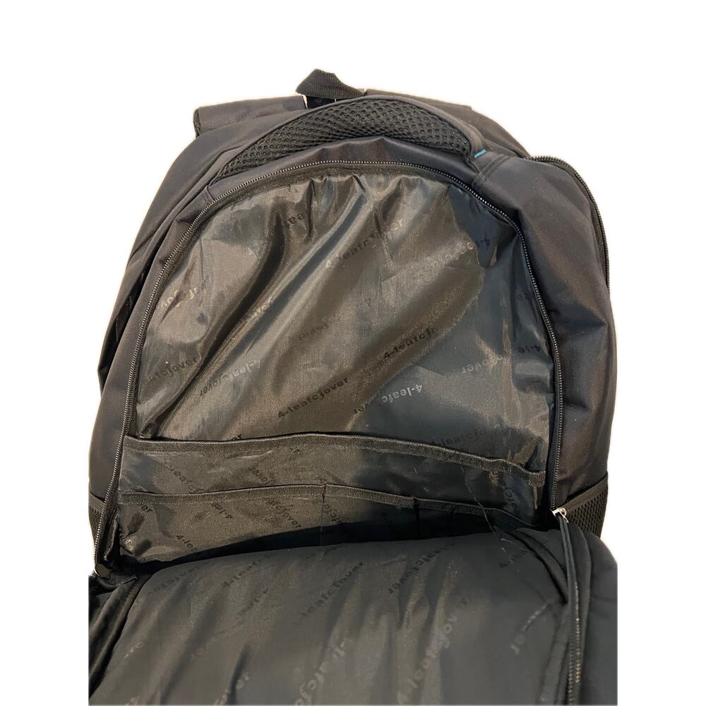 4-Leafclover Padded Computer Backpack Black - Picture 4 of 6